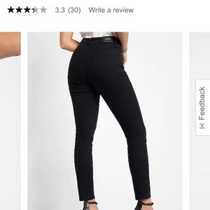 Black high rise skinny jeans size 4